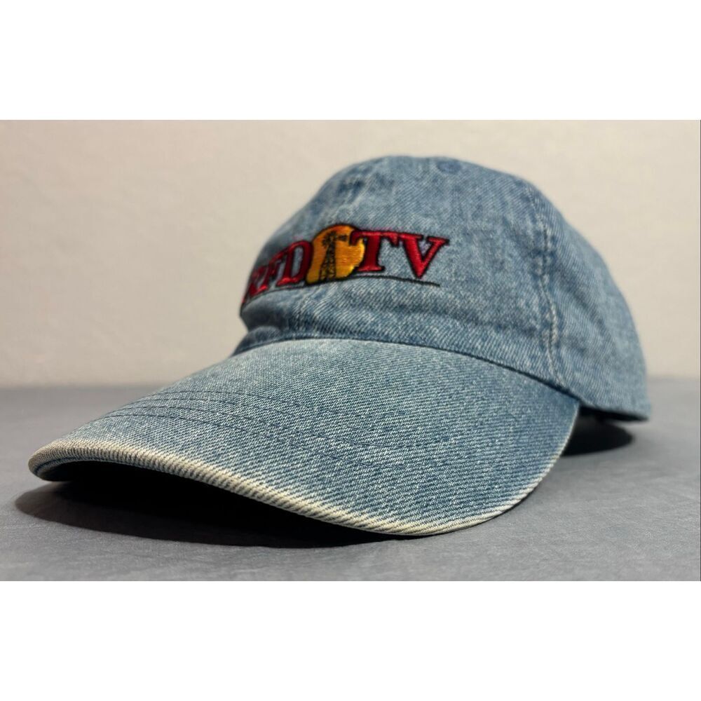 Vintage RFD TV Hat Adjustable Denim Strapback Farming